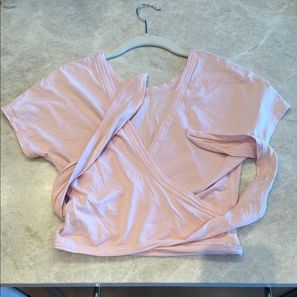 Lululemon Athletica Pink Wrap Blouse